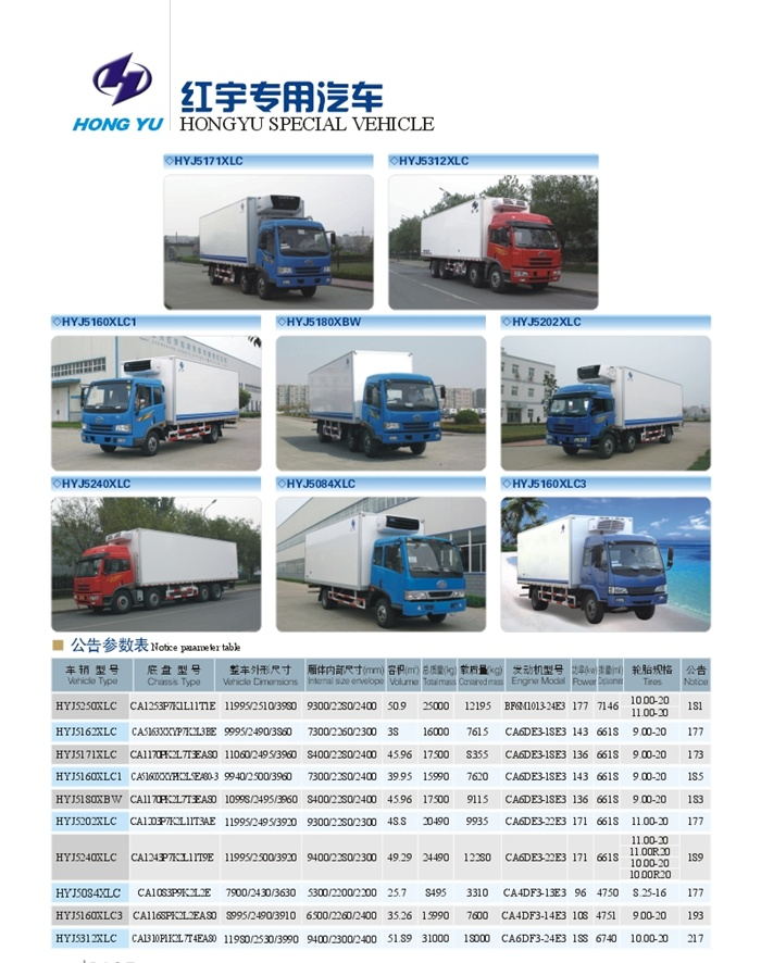 FAW refrigerated truck